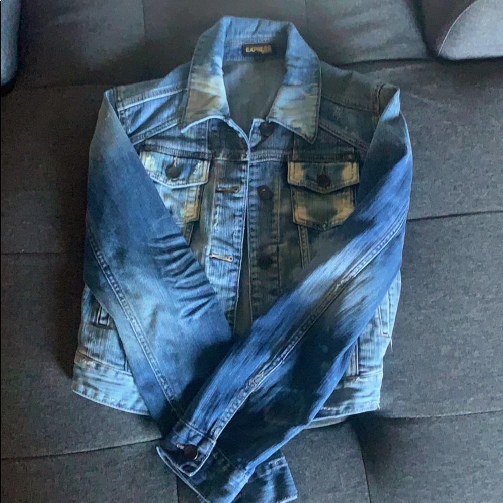 Express Distressed Jean Jacket